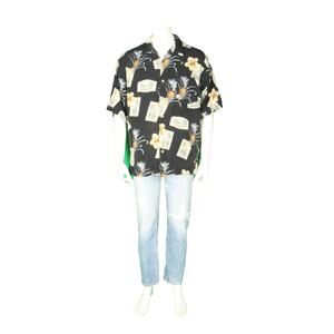 Jamaica Jaxx Floral Orchid Island Picture Card Hawaiian Aloha Tropical Shirt L